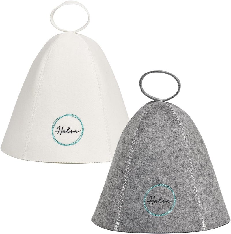 Halsa Sauna Hat 2 Pack - Felt Sauna Hats for Men & Women - Heat Protection for Sauna, Banya, Steam Room - Soft, Durable, Comfortable - Ideal for Hot Room Therapy & Sweat Sessions Multi Color - Image 1